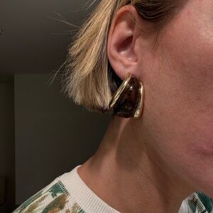 & Other Stories Gold and Brown Earrings